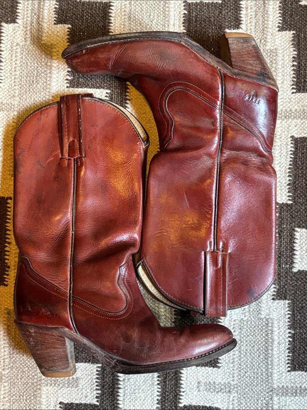 Frye Brown Leather Heeled Boots